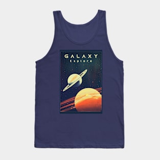 Space Adventure Vintage Travel Poster Tank Top